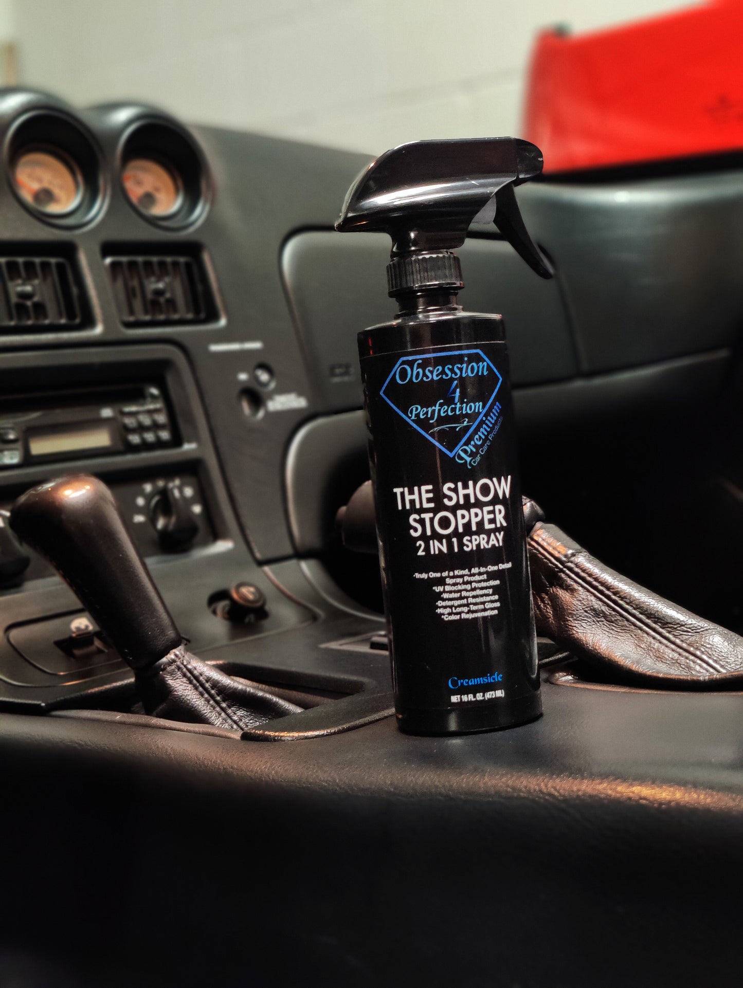 The Show Stopper 2&1 Detail Spray  -Interior/ Exterior  UV Protectant Free Gift 1 Premium Microfiber towel