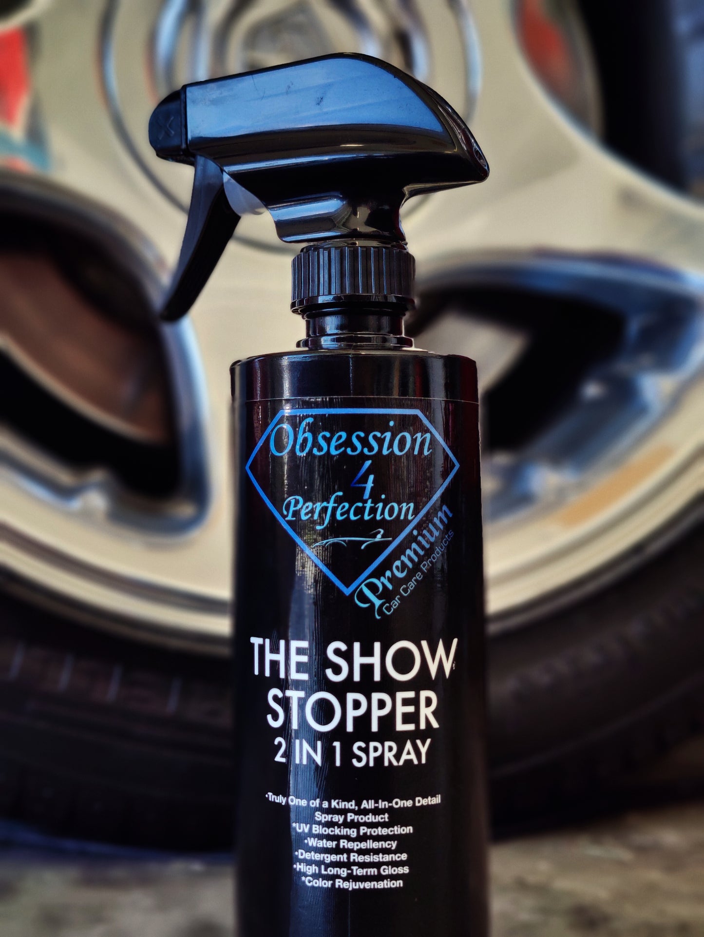 The Show Stopper 2&1 Detail Spray  -Interior/ Exterior  UV Protectant Free Gift 1 Premium Microfiber towel